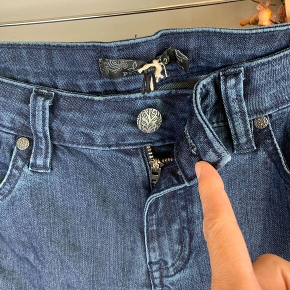 prAna Womens KARA Low Rise Narrow Leg Fitted Jeans Sz 6 in INDIGO - Picture 3 of 9